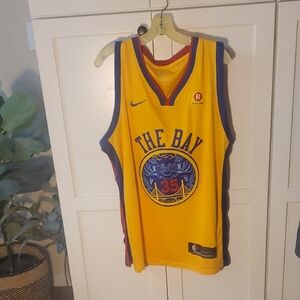 Nike Yellow 'The Bay'  NBA Basketball Jersey